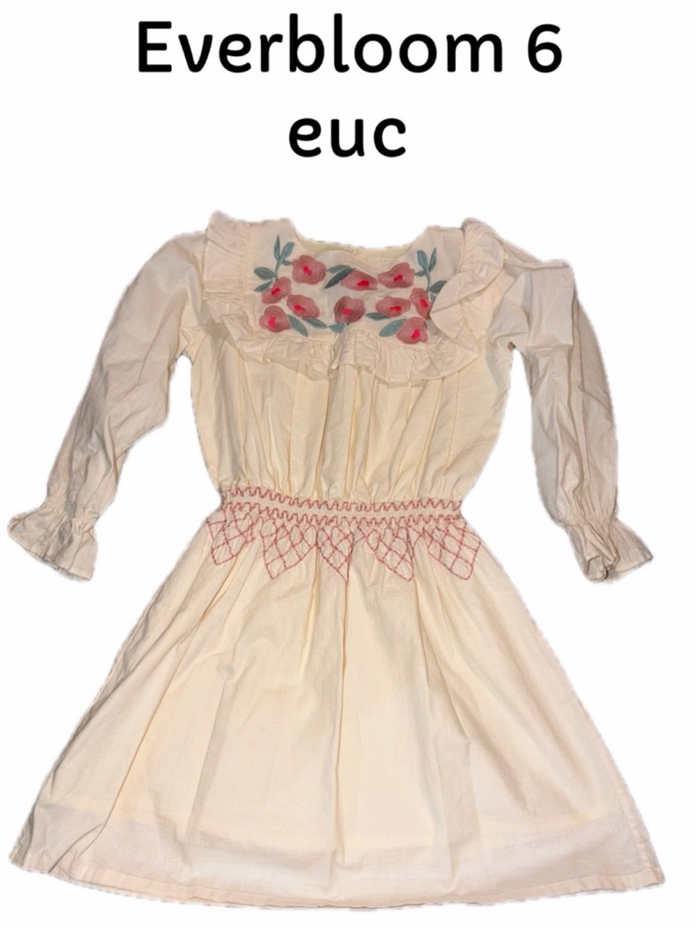 Everbloom size 6 girls embroidered dress